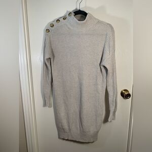 American Eagle EUC gray long sleeve knit sweater dress Size Small